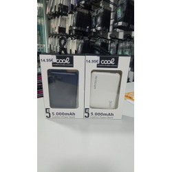 Powerbank Cool Leather 5000 mAh em cor branco