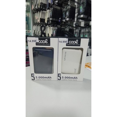 Powerbank Cool Leather 5000 mAh em cor preto