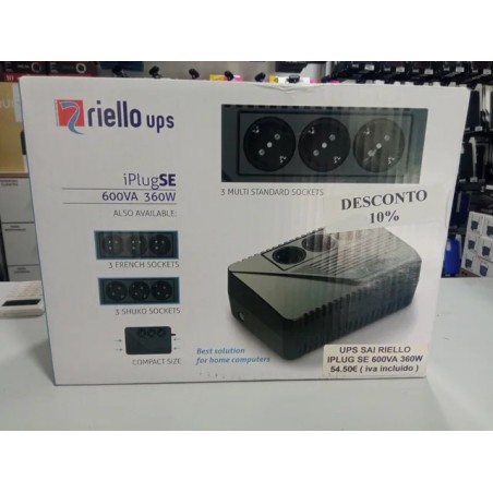 Ups riello iplug se 600va 360w