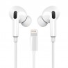 Auscultadores stereo brancos COOL com micro para iPhone - Borracha intra-auricular (Lightning Bluetooth)