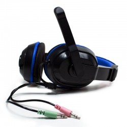 Auscultadores stereo COOL Dublin Office com microfone (preto-azul)