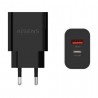 Carregador de parede Aisens A110-0682/ 1xUSB Type-C/ 1x USB/ 20W preto
