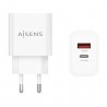 Carregador de parede Aisens A110-0682/ 1xUSB Type-C/ 1x USB/ 20W branco