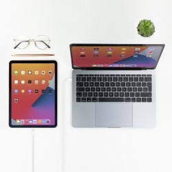 Cabo de nanocabo USB 2.0 Type-C Lightning 10.10.0600/ USB Type-C Macho - Lightning Macho/ 50cm/ Branco