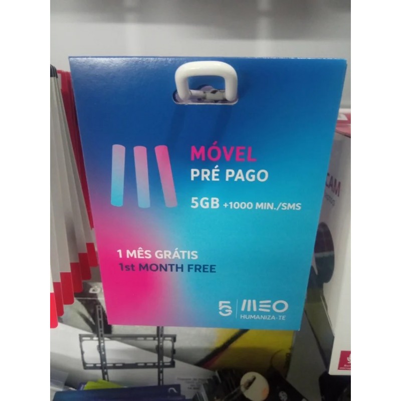 Cartão MEO 5GB + 1000min/sms