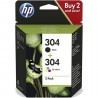 HP 304 Pack Tinteiros Tinta Original Preto/Magenta/Cian/Amarelo