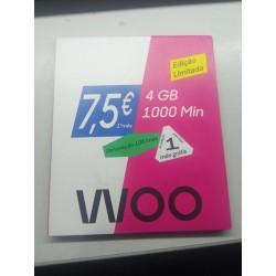 Cartão Woo 4GB + 1000 min