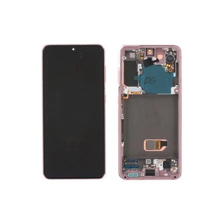 Ecrã + Touch Samsung S21 5G , SM-G991B com frame Phantom Pink Original Service Pack