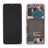 Ecrã + Touch Samsung S21 5G , SM-G991B com frame Phantom Pink Original Service Pack