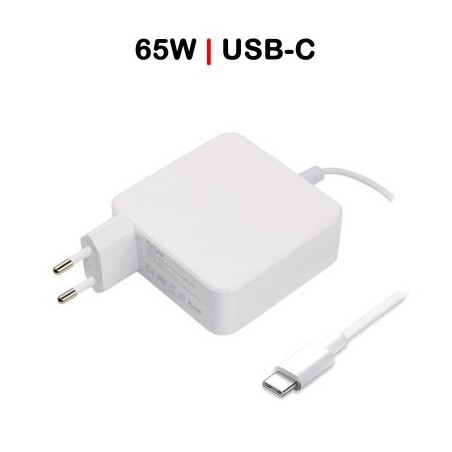 CARREGADOR USB TIPO C USB-C 65W 5V/2,4A 9V/3A 12V/3A 15V/3A 18V/3A 20V/2,25A 20,3V/3A 65W Branco