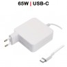 CARREGADOR USB TIPO C USB-C 65W 5V/2,4A 9V/3A 12V/3A 15V/3A 18V/3A 20V/2,25A 20,3V/3A 65W Branco