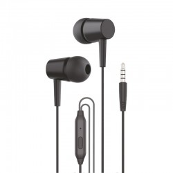 Fones de ouvido estéreo COOL Bear de 3,5 mm com micro pretos