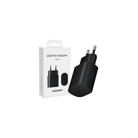 Carregador Samsung USB-C 25W Quick Charge 3.0 Preto