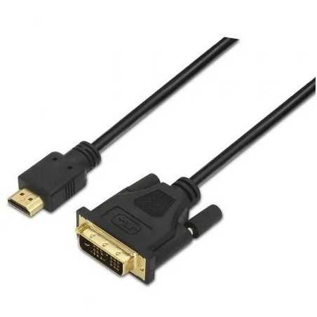 Aisens A117-0090/ Cabo HDMI DVI Macho - HDMI Macho/ Até 10W/ 720Mbps/ 1.8m/ Preto