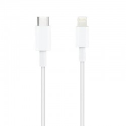 Cabo de nanocabo USB 2.0 Type-C Lightning 10.10.0602/ USB Type-C Macho - Lightning Macho/ 2m/ Branco