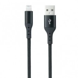Cabo USB 2.0 Lightning Nanocable 10.10.0401-COBK/ USB Macho - Lightning Macho/ 1m/ Preto