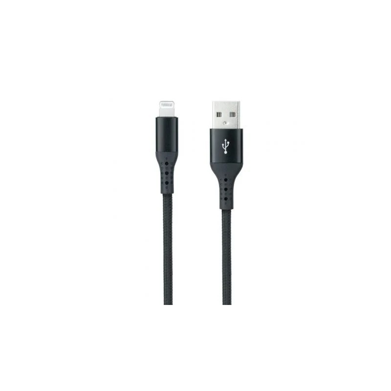 Cabo USB 2.0 Lightning Nanocable 10.10.0401-COBK/ USB Macho - Lightning Macho/ 1m/ Preto
