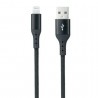 Cabo USB 2.0 Lightning Nanocable 10.10.0401-COBK/ USB Macho - Lightning Macho/ 1m/ Preto