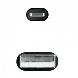 Cabo USB 2.0 Lightning Nanocable 10.10.0401-COBK/ USB Macho - Lightning Macho/ 1m/ Preto