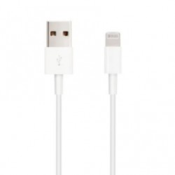 Cabo USB 2.0 Lightning Nanocable 10.10.0402 USB Macho - Lightning Macho/ 1m/ Branco