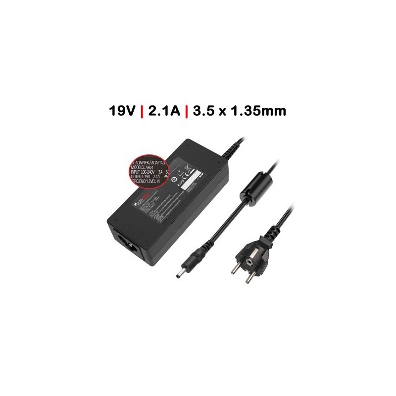 CARREGADOR PARA PORTÁTIL TOSHIBA 19V 2.1A 3.5X1.35MM 40W CARREGADOR PARA PORTÁTIL TOSHIBA 19V 2.1A 3.5X1.35MM 40W