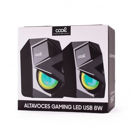 Colunas de computador gaming LED USB COOL 8W
