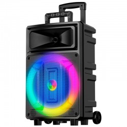 Coluna Alto-falante Musical Bluetooth (2 microfones + controle remoto) COOL Fest 60W