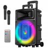 Coluna Alto-falante Musical Bluetooth (2 microfones + controle remoto) COOL Fest 60W