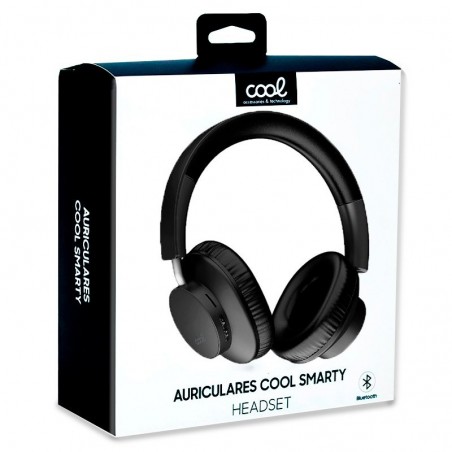 Auscultadores Stereo Bluetooth COOL Smarty Pretos