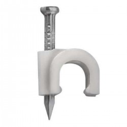 SACO ABRAÇADEIRAS PREGO CABO COAXIAL 7MM (100un)