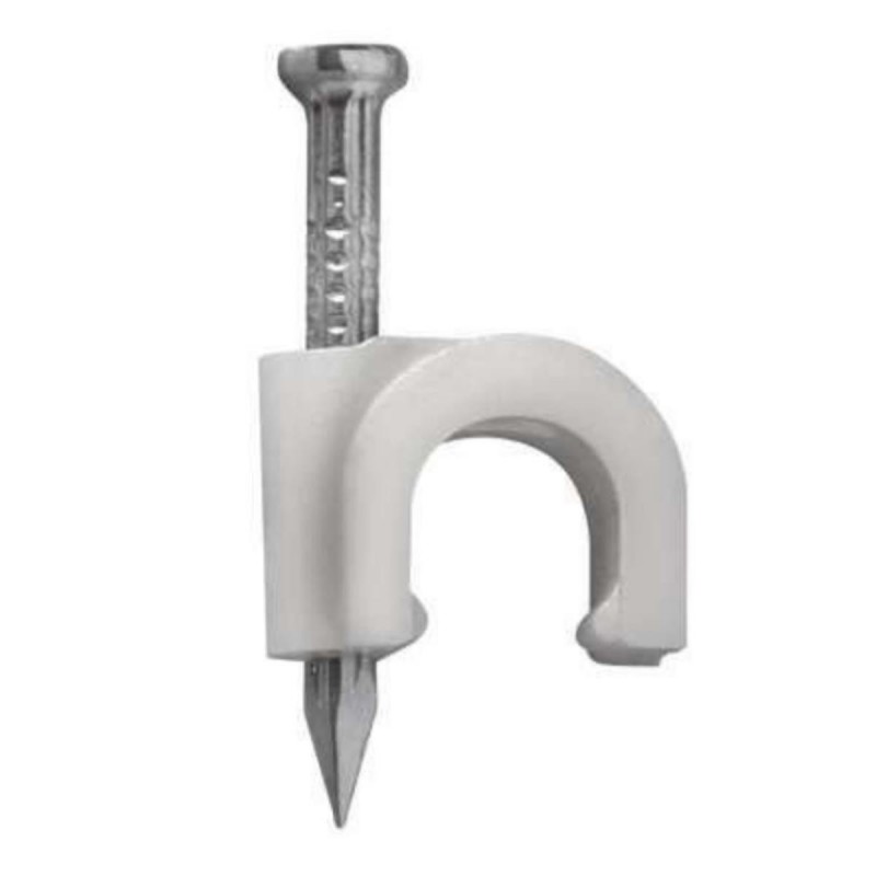 SACO ABRAÇADEIRAS PREGO CABO COAXIAL 7MM (100un)