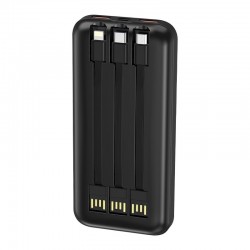 Power Bank Universal 10.000 mAh Carga Rápida 22.5W ( 3 cabos ) Branca