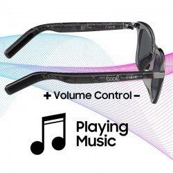 Smart Glasses COOL IA Unissex Óculos de Sol inteligentes Pretos (Chamadas, Música, Tradução)