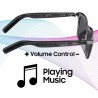 Smart Glasses COOL IA Unissex Óculos de Sol inteligentes Pretos (Chamadas, Música, Tradução)