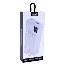 Powerbank Universal 22.5W 20.000 mAh (Tipo-C / Lightning) COOL Branca