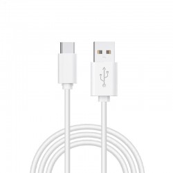 Cabo USB a USB TYPE-C (1,2 metros) Branco 2,4 Amp Branco