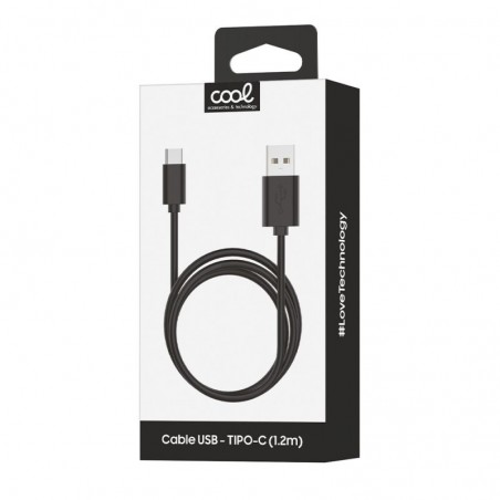 Cabo USB a USB TYPE-C (1,2 metros) Branco 2,4 Amp Preto