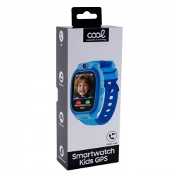 Smartwatch COOL Kids 4G GPS Azul Silicone (Localização, Chamadas de Vídeo, SIM)