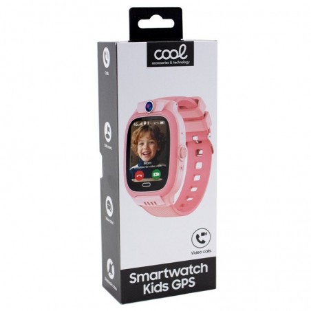 Smartwatch COOL Kids 4G GPS Rosa Silicone (Localização, Chamadas de Vídeo, SIM)