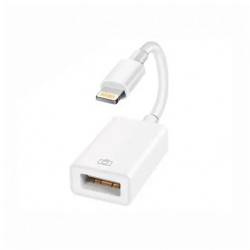 Cabo Adaptador OTG lightning para USB para Apple Ipad 4 / Retina / mini, Iphone 5 / 5S / 5C / 6/6 Plus / 6S / 6S Plus cor branca