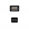 Cabo USB 2.0 OTG, tipo Micro B/M-A/F, Preto, 15 cm