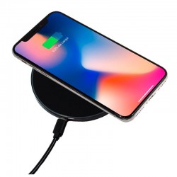 Base Carga Smartphones Inalámbrico Qi Universal COOL (Carga Rápida) Preto
