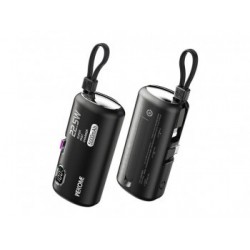 Mini Powerbank Preta WEKOME WP-19 de 5000mAh com CARGA RÁPIDA 22.5W