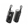 Mini Powerbank Preta WEKOME WP-19 de 5000mAh com CARGA RÁPIDA 22.5W