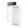 Power Bank Universal 10.000 mAh Carga Rápida 22.5W ( 3 cabos ) Branca