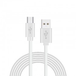 Cabo USB a micro USB 2.4A 1.2mts Cool Branco