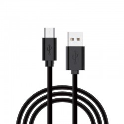 Cabo USB a micro USB 2.4A 1.2mts preto