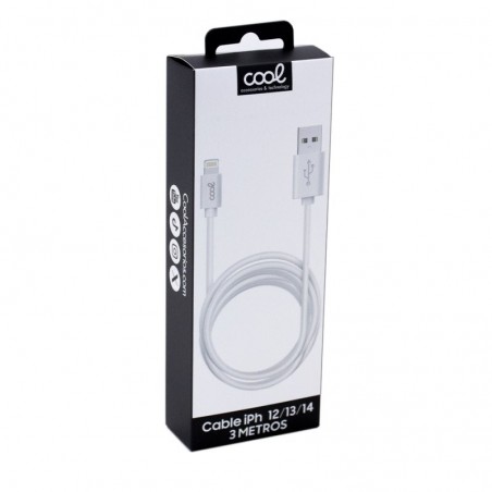 Cabo USB COOL USB a Lightning para iPhone / iPad (3 metros) Branco