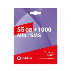 CARTÃO VODAFONE READY 55GB + 1000MIN