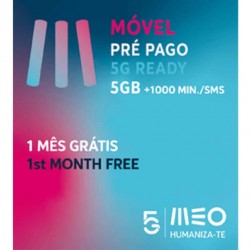 Cartão MEO 5GB + 1000min/sms